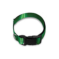 Green Heartbeat Print Dog Collar