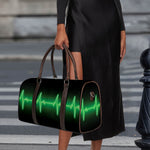 Green Heartbeat Print Duffle Bag