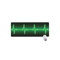Green Heartbeat Print Extended Mouse Pad