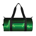 Green Heartbeat Print Gym Bag
