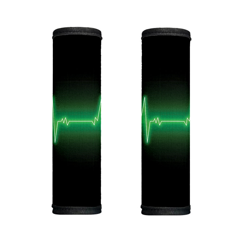 Green Heartbeat Print Handle Covers