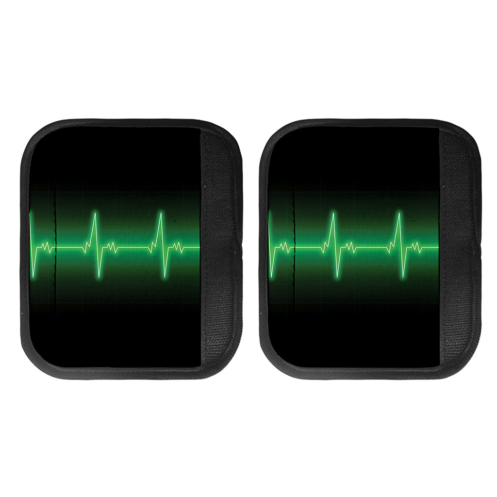 Green Heartbeat Print Handle Covers