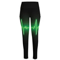 Green Heartbeat Print High-Waisted Pocket Leggings
