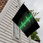 Green Heartbeat Print House Flag