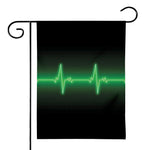 Green Heartbeat Print House Flag