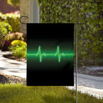 Green Heartbeat Print House Flag