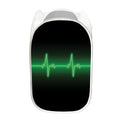 Green Heartbeat Print Mesh Laundry Hamper