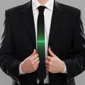Green Heartbeat Print Necktie