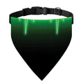 Green Heartbeat Print Over The Collar Dog Bandana