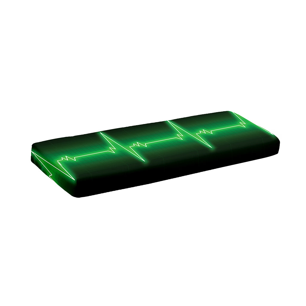 Green Heartbeat Print Piano Keyboard Cover