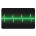 Green Heartbeat Print Polyester Doormat