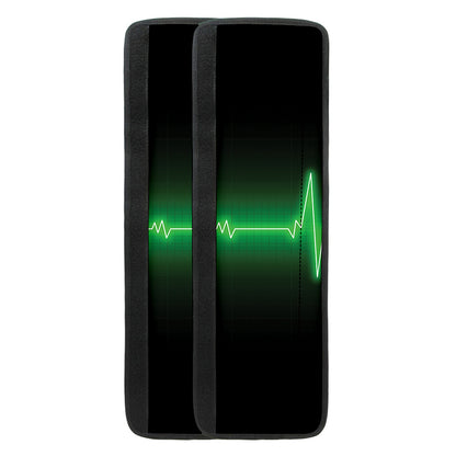 Green Heartbeat Print Refrigerator Handle Covers