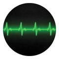 Green Heartbeat Print Round Blanket