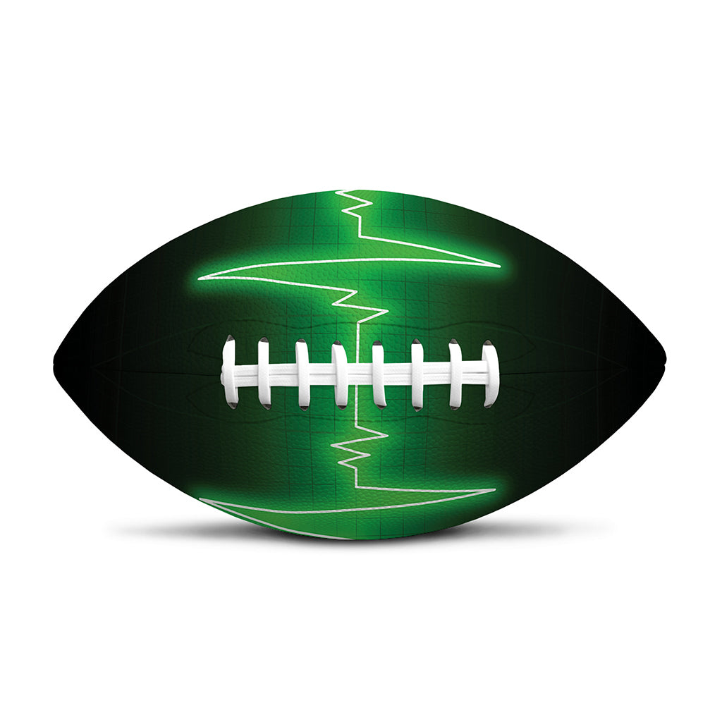 Green Heartbeat Print Rugby Ball