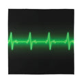Green Heartbeat Print Silk Bandana