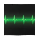 Green Heartbeat Print Silk Bandana