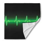 Green Heartbeat Print Silk Bandana