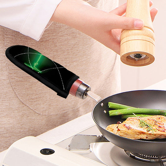Green Heartbeat Print Skillet Handle Cover