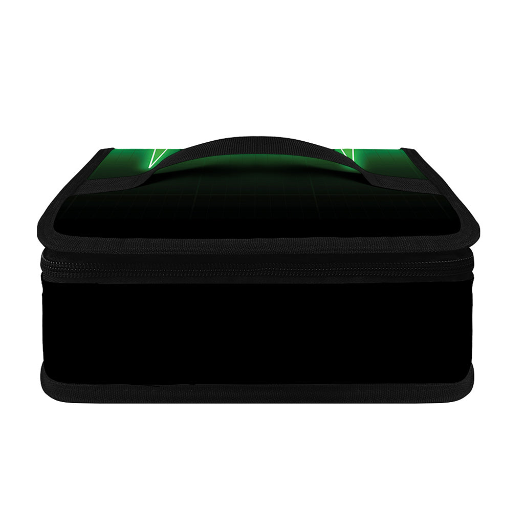 Green Heartbeat Print Small Lunch Bag