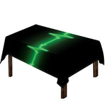 Green Heartbeat Print Tablecloth