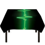 Green Heartbeat Print Tablecloth