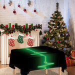Green Heartbeat Print Tablecloth
