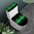 Green Heartbeat Print Toilet Lid And Tank Cover Set