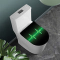 Green Heartbeat Print Toilet Lid Cover