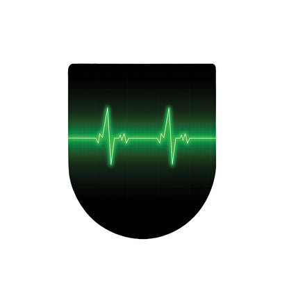 Green Heartbeat Print Toilet Lid Cover