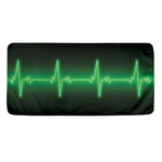 Green Heartbeat Print Towel
