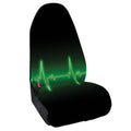 Green Heartbeat Print Waterproof Car Seat Cover