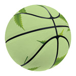 Green Hemp Leaves Pattern Print Basketball