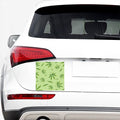 Green Hemp Leaves Pattern Print Car Sticker