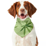 Green Hemp Leaves Pattern Print Dog Bandana