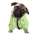 Green Hemp Leaves Pattern Print Dog Zip Up Hoodie