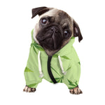 Green Hemp Leaves Pattern Print Dog Zip Up Hoodie