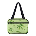 Green Hemp Leaves Pattern Print Double Strap Bible Bag