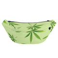 Green Hemp Leaves Pattern Print Fanny Pack