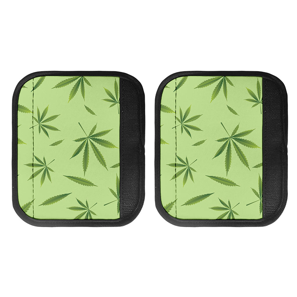 Green Hemp Leaves Pattern Print Handle Covers