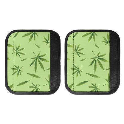 Green Hemp Leaves Pattern Print Handle Covers