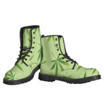 Green Hemp Leaves Pattern Print Backpack