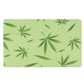 Green Hemp Leaves Pattern Print Polyester Doormat