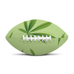 Green Hemp Leaves Pattern Print Rugby Ball