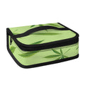 Green Hemp Leaves Pattern Print Small Lunch Bag