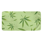 Green Hemp Leaves Pattern Print Towel