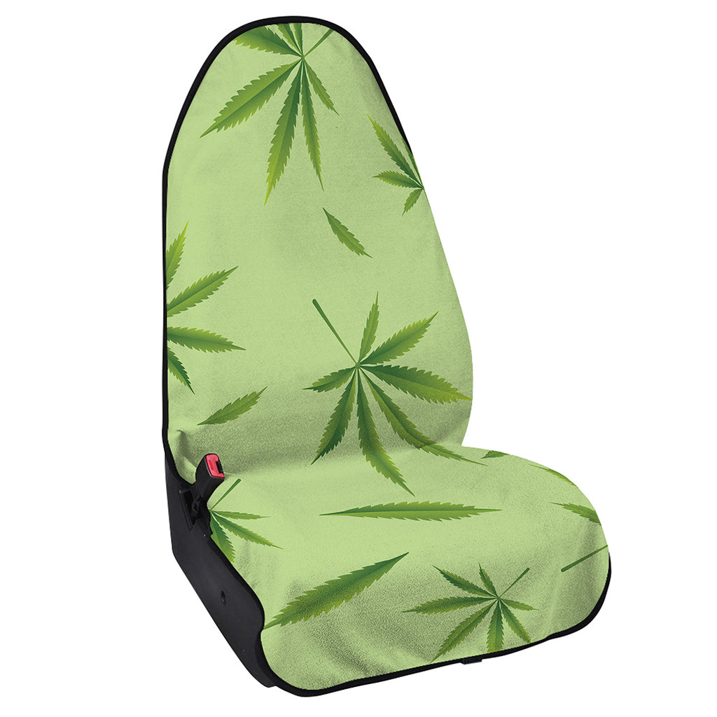 Green Hemp Leaves Pattern Print Waterproof Car Seat Cover