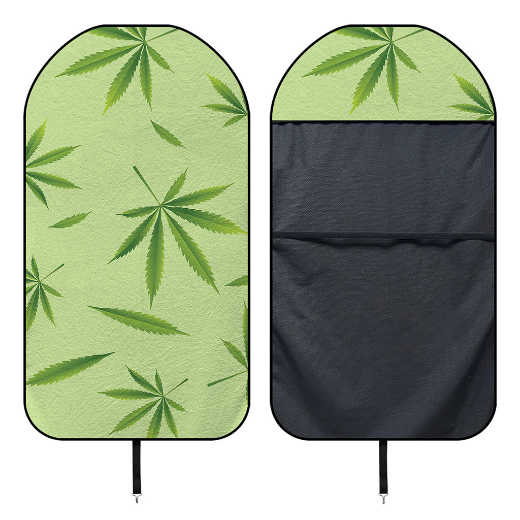 Green Hemp Leaves Pattern Print Waterproof Car Seat Cover
