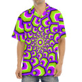 Green Hive Moving Optical Illusion Aloha Shirt