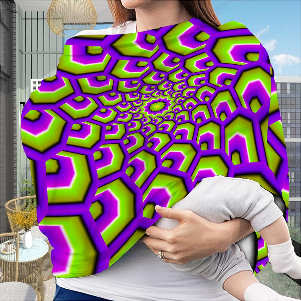 Green Hive Moving Optical Illusion Baby Seat Cover