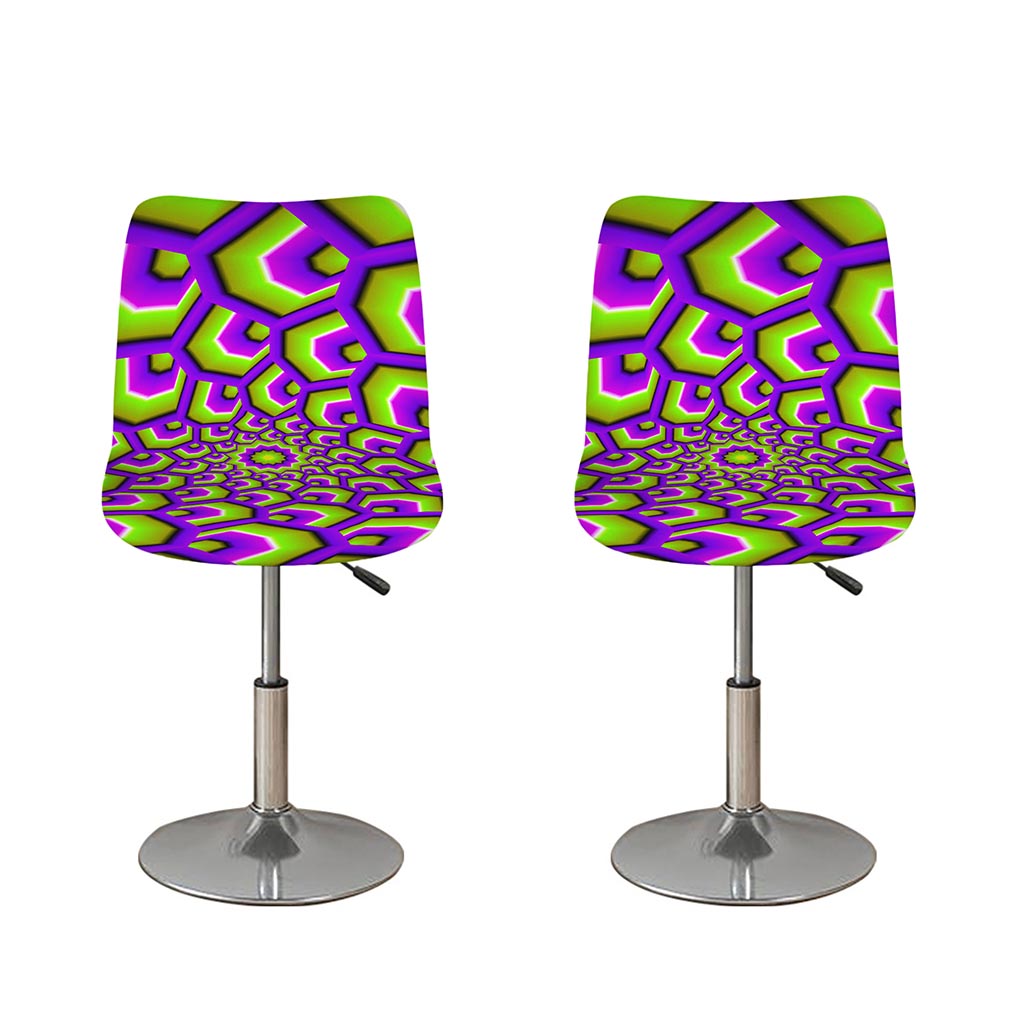 Green Hive Moving Optical Illusion Bar Stool Covers